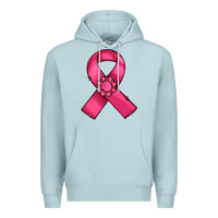 Blue Mist breast cancer awareness ribbon Premium Hoodie - RanaPortraitStore