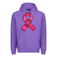 Purple breast cancer awareness ribbon Premium Hoodie - RanaPortraitStore