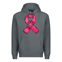 Rock breast cancer awareness ribbon Premium Hoodie - RanaPortraitStore