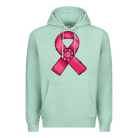 Seafoam breast cancer awareness ribbon Premium Hoodie - RanaPortraitStore