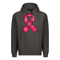 Smoke breast cancer awareness ribbon Premium Hoodie - RanaPortraitStore