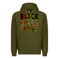 Army Green black vibes only Premium Hoodie - Zillion Design Studio