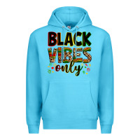 Ocean Blue black vibes only Premium Hoodie - Zillion Design Studio