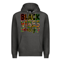 Charcoal Heather black vibes only Premium Hoodie - Zillion Design Studio