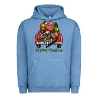 Pigment Pebble Blue merry christmas truck Urban Hoodie - RanaPortraitStore