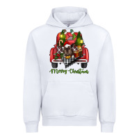 White merry christmas truck Urban Hoodie - RanaPortraitStore
