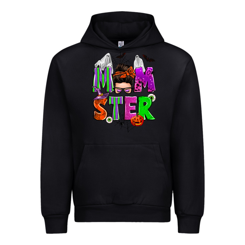 Halloween Momster Messy Bun Urban Hoodie by Zillion Design Studio | Teevron