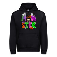 Black halloween momster messy bun Urban Hoodie - Zillion Design Studio