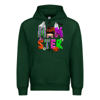 Forest Green halloween momster messy bun Urban Hoodie - Zillion Design Studio