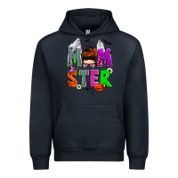 Navy halloween momster messy bun Urban Hoodie - Zillion Design Studio