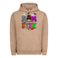 Pigment Burro halloween momster messy bun Urban Hoodie - Zillion Design Studio