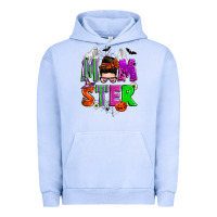 Pigment Grape Ice halloween momster messy bun Urban Hoodie - Zillion Design Studio