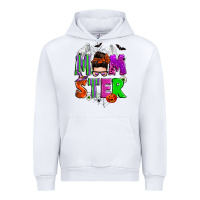 White halloween momster messy bun Urban Hoodie - Zillion Design Studio