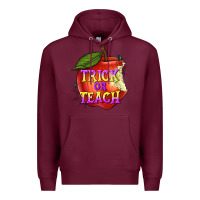 Burgundy Trick or Teach Premium Hoodie - texasbilliewilder
