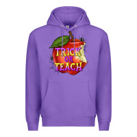 Purple Trick or Teach Premium Hoodie - texasbilliewilder