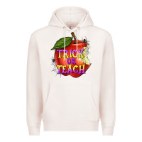 Pale Pink Trick or Teach Premium Hoodie - texasbilliewilder