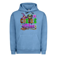 Pigment Pebble Blue Cheers witches Urban Hoodie - Zillion Design Studio