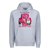 Heather Grey breast cancer awareness pink truck gnomes Premium Hoodie - RanaPortraitStore