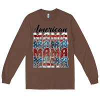 Chestnut american mama Long Sleeve Tee - BarkalooDesign