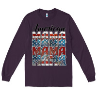 Plum american mama Long Sleeve Tee - BarkalooDesign