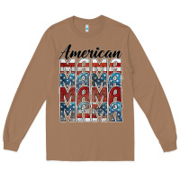 Toasted Coconut american mama Long Sleeve Tee - BarkalooDesign