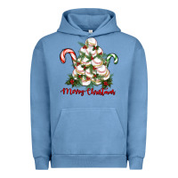 Pigment Pebble Blue merry christmas baseball Urban Hoodie - RanaPortraitStore