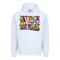 White Trick or Treat Premium Hoodie - texasbilliewilder