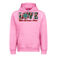 Fuchsia Pink love make this house a home Urban Hoodie - RanaPortraitStore