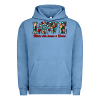Pigment Pebble Blue love make this house a home Urban Hoodie - RanaPortraitStore