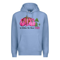 Colony Blue in october we wear pink pumpkin and sunflowers Premium Hoodie - RanaPortraitStore