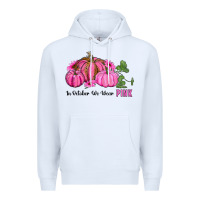 White in october we wear pink pumpkin and sunflowers Premium Hoodie - RanaPortraitStore