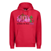 Cardinal in october we wear pink pumpkin and sunflowers Premium Hoodie - RanaPortraitStore