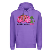 Purple in october we wear pink pumpkin and sunflowers Premium Hoodie - RanaPortraitStore