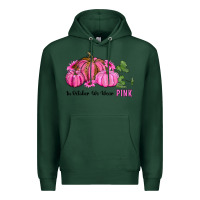 Sports Green in october we wear pink pumpkin and sunflowers Premium Hoodie - RanaPortraitStore