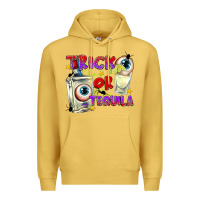 Antique Gold Trick or Tequila Premium Hoodie - texasbilliewilder