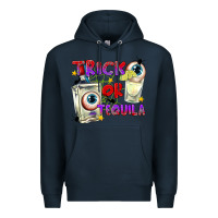 Navy Trick or Tequila Premium Hoodie - texasbilliewilder