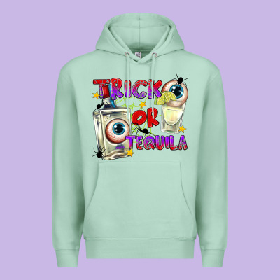 Trick Or Tequila Premium Hoodie Designed By Texasbilliewilder