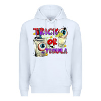 White Trick or Tequila Premium Hoodie - texasbilliewilder