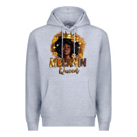 Heather Grey melanin queen Premium Hoodie - Zillion Design Studio