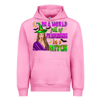 Fuchsia Pink in a world full of princesses be a witch Urban Hoodie - Zillion Design Studio