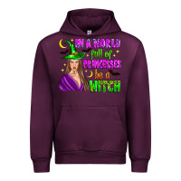 Mauve Wine in a world full of princesses be a witch Urban Hoodie - Zillion Design Studio
