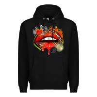Black race lips Premium Hoodie - AdoDesignShop