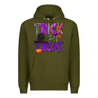 Army Green Trick or Treat Premium Hoodie - texasbilliewilder