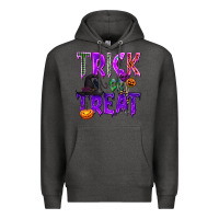 Charcoal Heather Trick or Treat Premium Hoodie - texasbilliewilder
