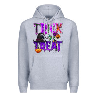 Heather Grey Trick or Treat Premium Hoodie - texasbilliewilder