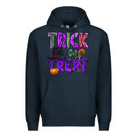 Navy Trick or Treat Premium Hoodie - texasbilliewilder