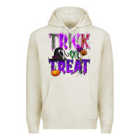 Oatmeal Heather Trick or Treat Premium Hoodie - texasbilliewilder