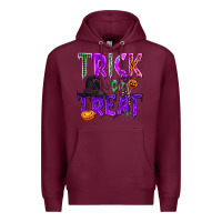Burgundy Trick or Treat Premium Hoodie - texasbilliewilder