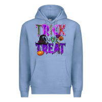 Colony Blue Trick or Treat Premium Hoodie - texasbilliewilder