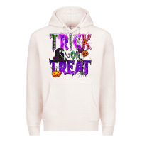 Pale Pink Trick or Treat Premium Hoodie - texasbilliewilder